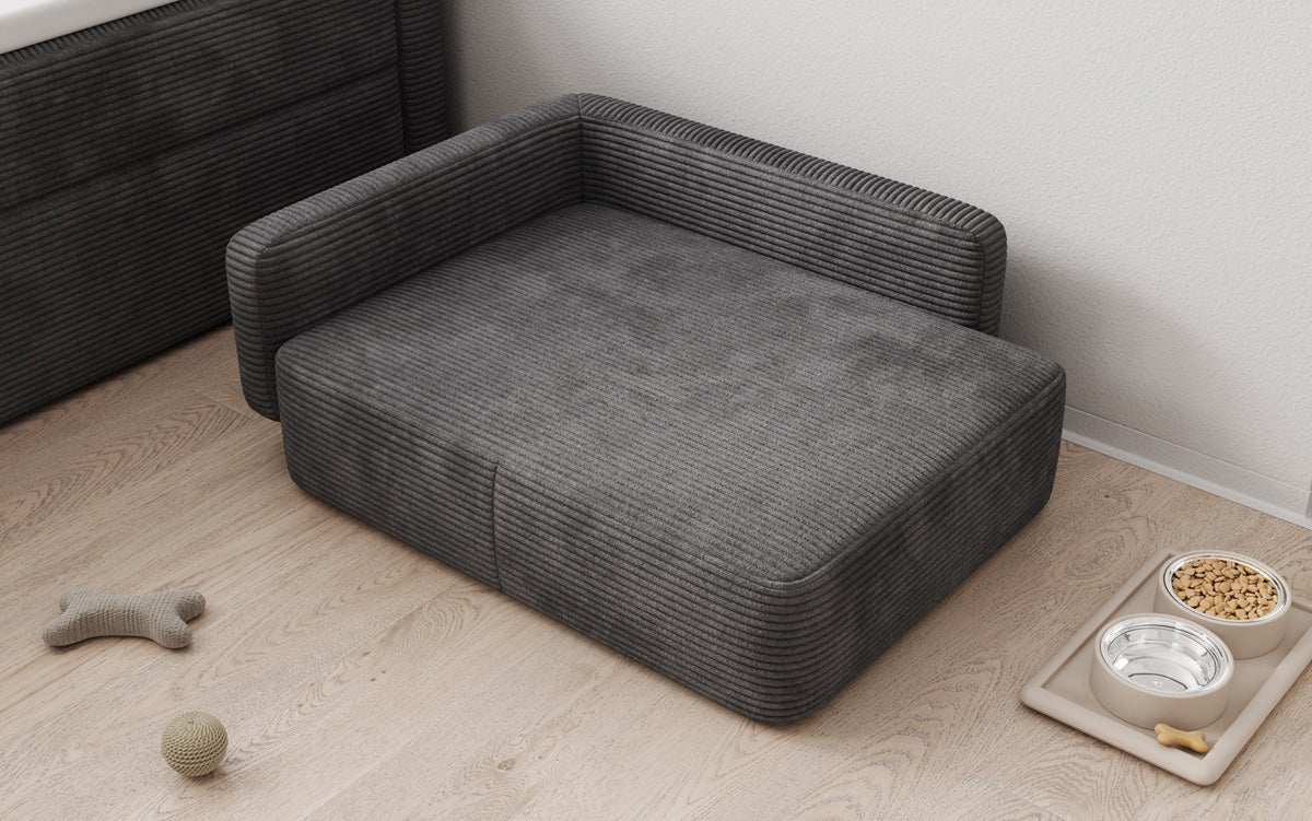 Lit pour chien BelloCouch 80 × 60 cm en Côtelé