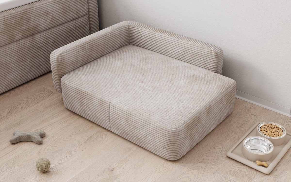 Lit pour chien BelloCouch 80 × 60 cm en Côtelé