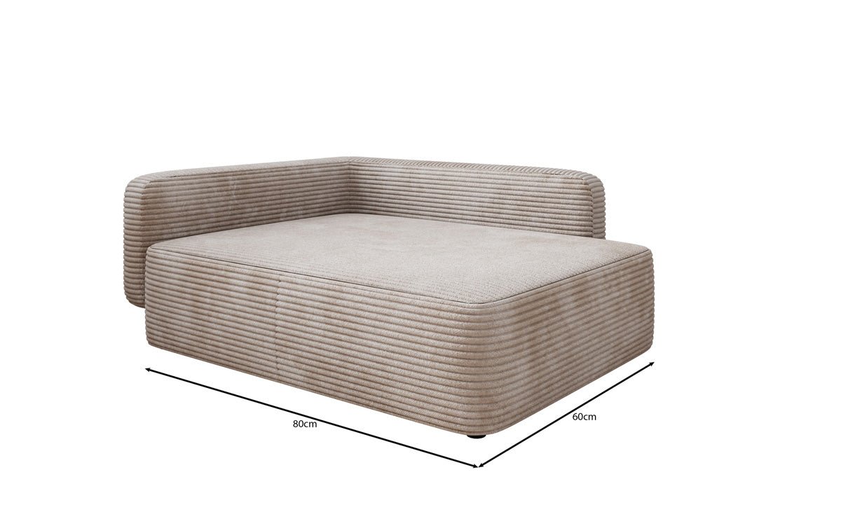 Lit pour chien BelloCouch 80 × 60 cm en Côtelé