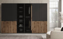 Moduro Arven – Dreimoduliger Design-Kleiderschrank mit Holz- und Glasfront