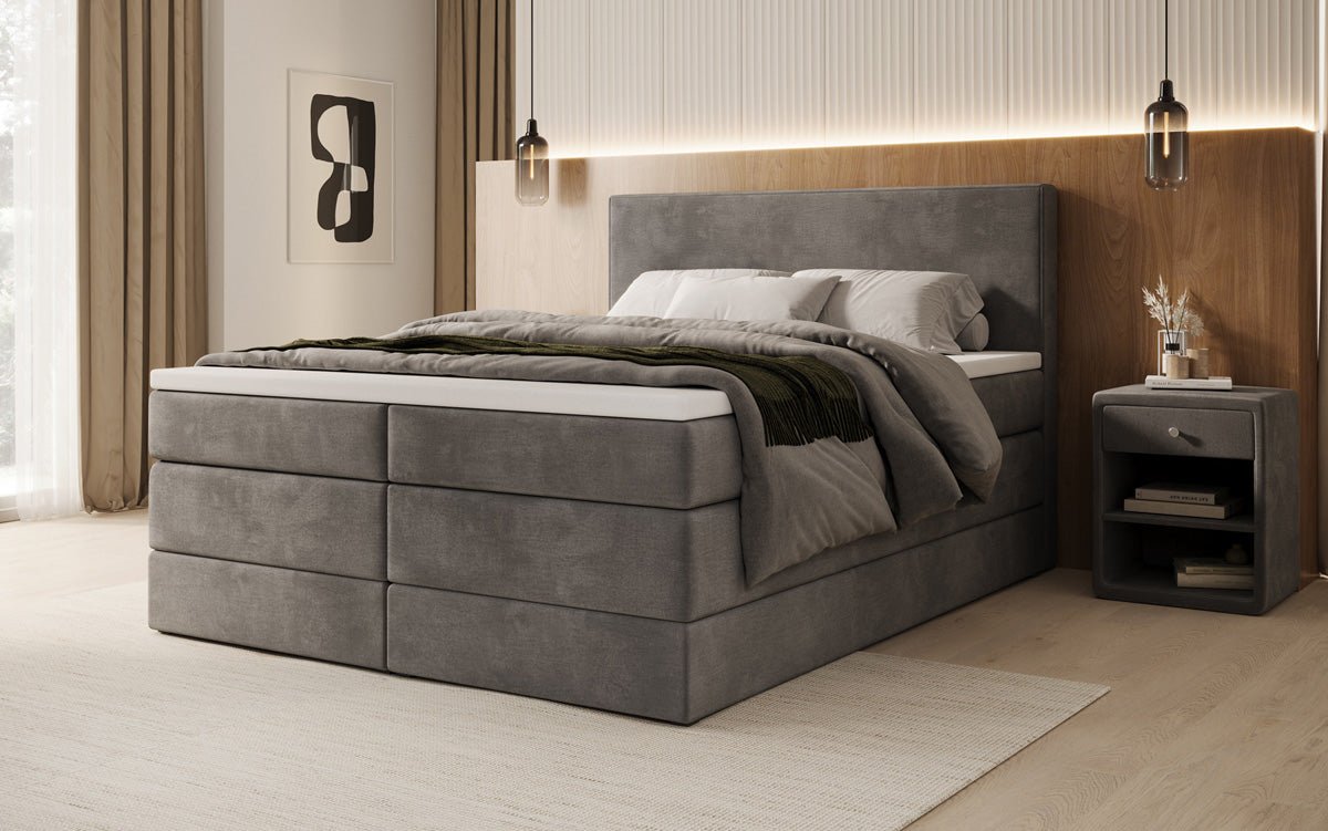 Lit boxspring Noren avec rangement en Velours