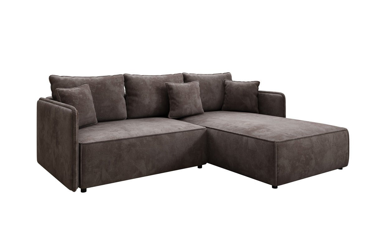 Designer Sofa Marlen mit Schlaf- und Klappfunktion in Cord