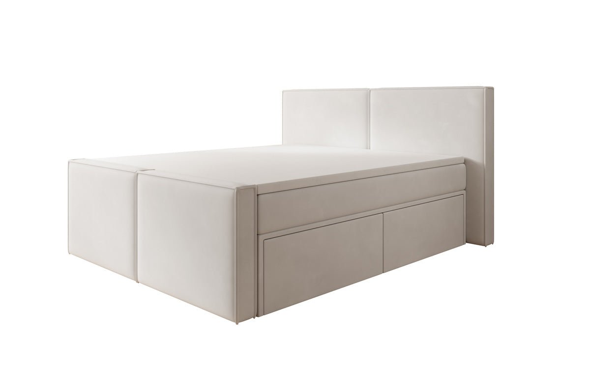 Lit boxspring Ophelia II avec tiroirs en velours