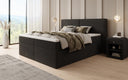 Lit boxspring Ophelia avec tiroirs en Peluche Bouclé