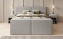 Lit boxspring Ophelia II avec rangement relevable en Peluche Bouclé