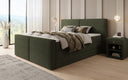 Lit boxspring Ophelia II avec rangement relevable en Peluche Bouclé