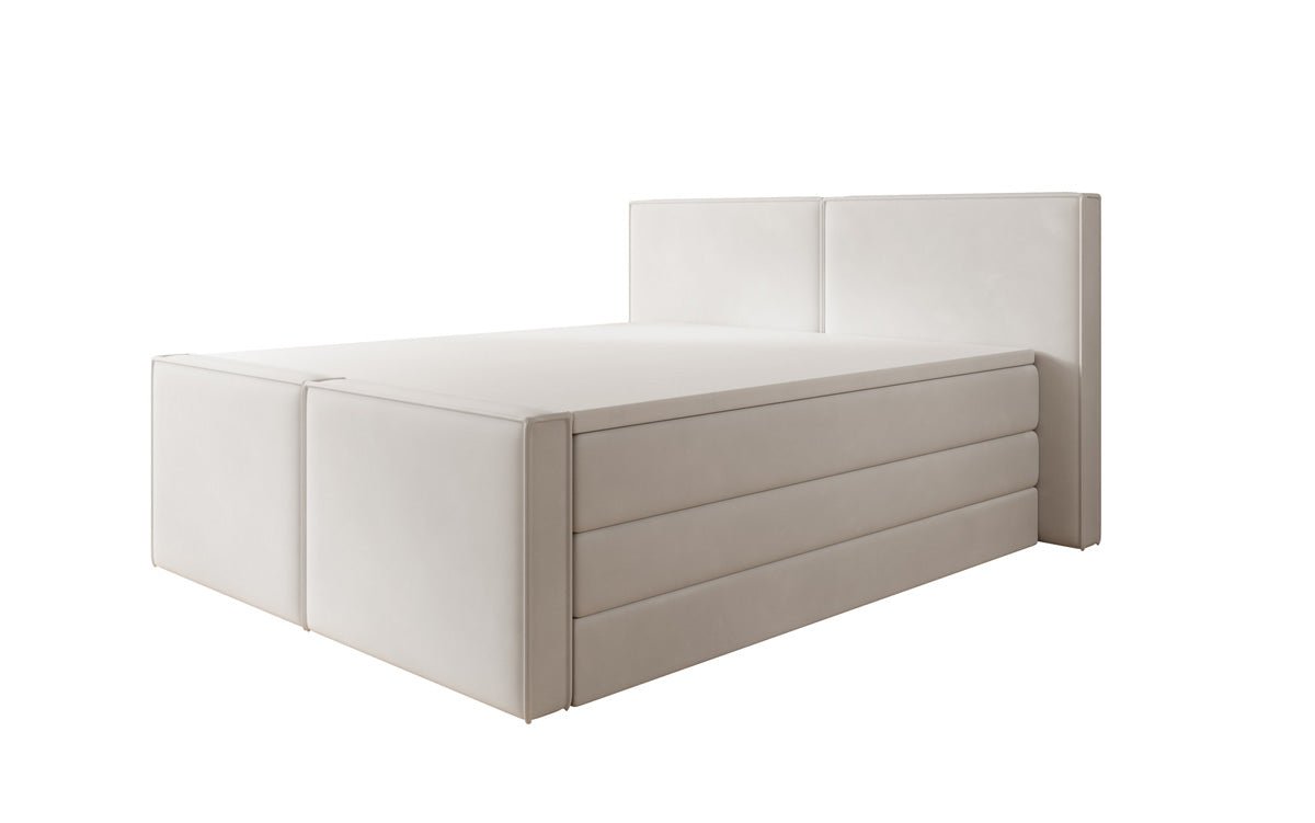 Lit boxspring Ophelia II avec rangement relevable en velours