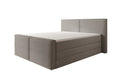 Lit boxspring Ophelia II avec rangement relevable en Peluche Bouclé