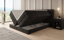 Boxspringbett Ophelia mit hochklappbarem Stauraum in Cord