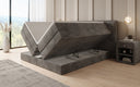 Boxspringbett Ophelia mit hochklappbarem Stauraum in Cord