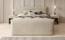 Lit boxspring Liana II avec rangement relevable en velours