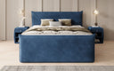 Lit boxspring Liana II avec rangement relevable en velours