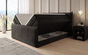 Lit boxspring Liana II avec rangement relevable en velours