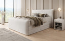 Lit boxspring Liana II avec rangement relevable en velours