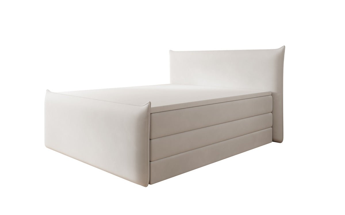 Lit boxspring Liana II avec rangement relevable en velours