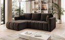 Designer Ecksofa Beatrice mit Schlaf- und Klappfunktion in Samt