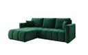Designer Ecksofa Beatrice mit Schlaf- und Klappfunktion in Samt