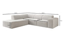 Designer Ecksofa Idiola in Teddy Bouclé