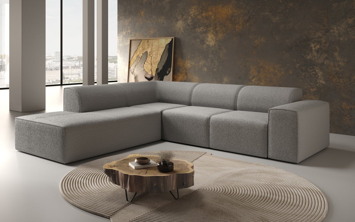 Designer Sofa Idiola L in Teddy Bouclé