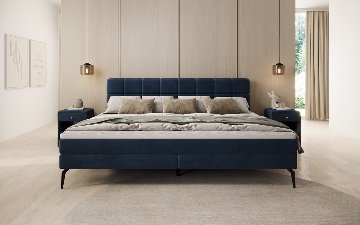 Familien Boxspringbett Savona – 220/240x200 in Samt