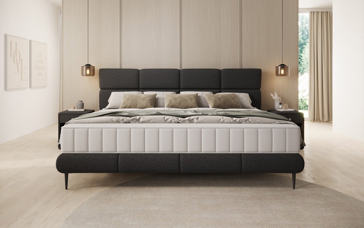 Lit rembourré familial Milano Bouclé en 220/240x200