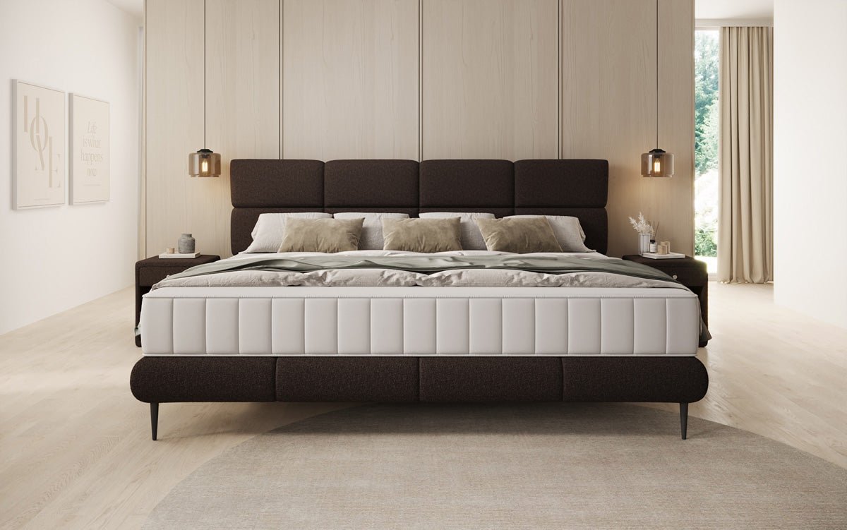 Lit rembourré familial Milano Bouclé en 220/240x200