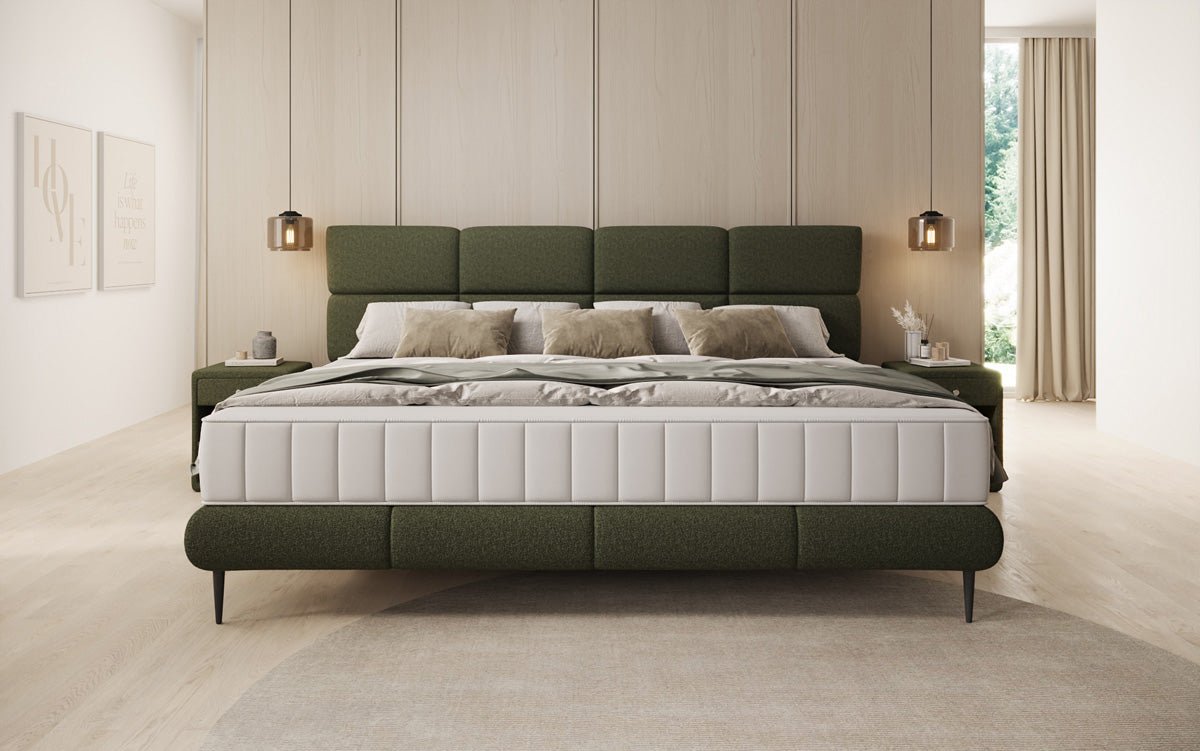 Lit rembourré familial Milano Bouclé en 220/240x200