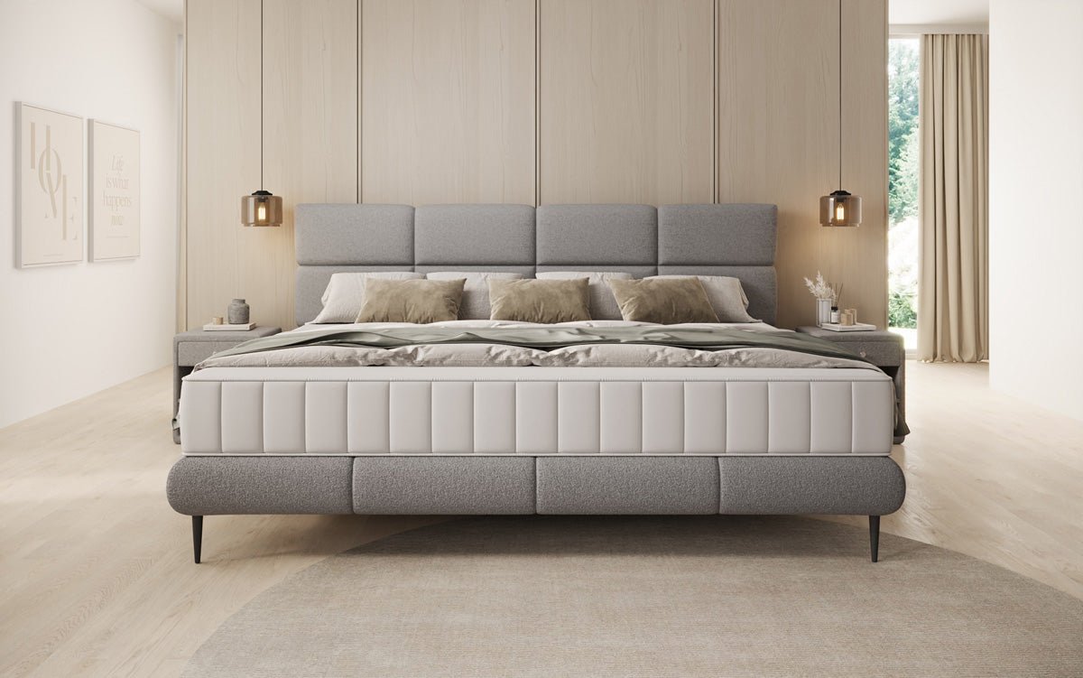 Lit rembourré familial Milano Bouclé en 220/240x200