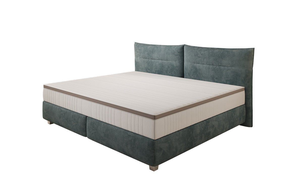Lit boxspring familial Aurelio en 220/240x200 en côtelé
