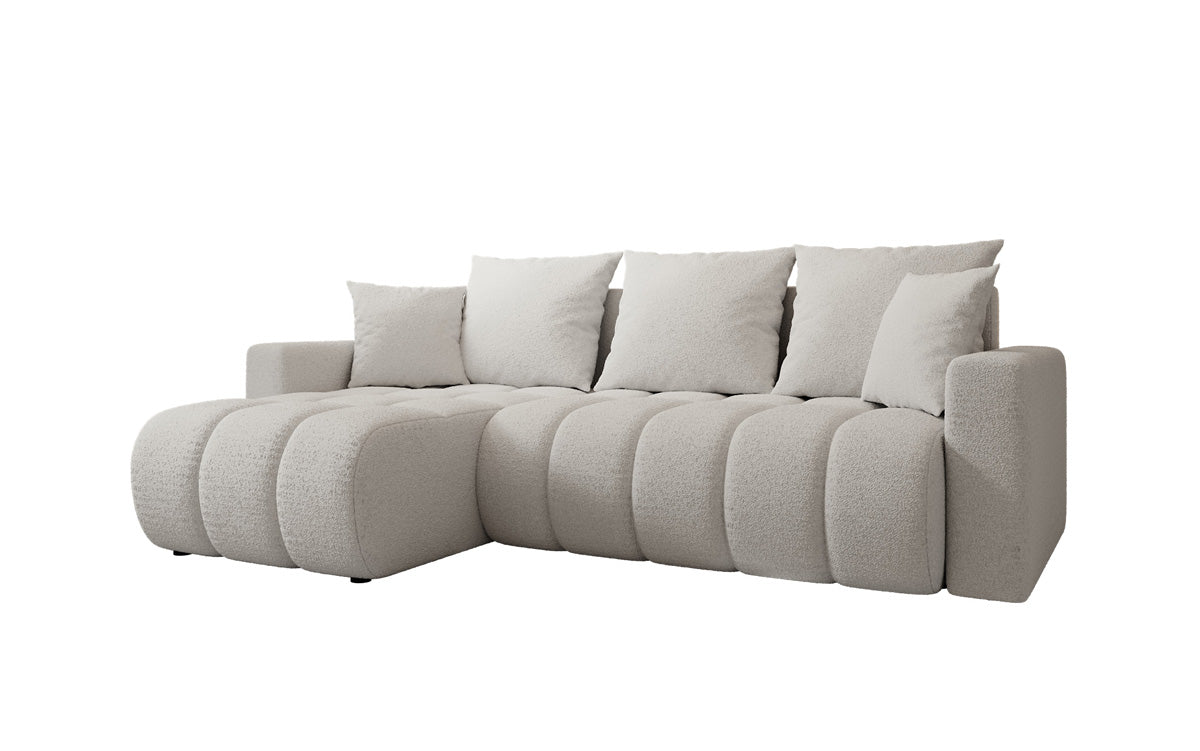 Canapé design Giulio L avec fonction couchage et rabattable en Bouclé