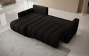 Canapé d’angle design Giulio avec fonction couchage et rabattable en Bouclé