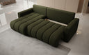 Canapé d’angle design Giulio avec fonction couchage et rabattable en Bouclé