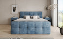 Lit boxspring Cozy en côtelé avec espace de rangement