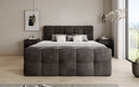 Lit boxspring Cozy en côtelé avec espace de rangement