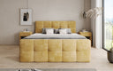 Lit boxspring Cozy en côtelé avec espace de rangement