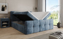 Lit boxspring Cozy en côtelé avec espace de rangement