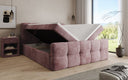 Lit boxspring Cozy en côtelé avec espace de rangement