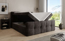 Lit boxspring Cozy en côtelé avec espace de rangement