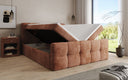 Lit boxspring Cozy en côtelé avec espace de rangement