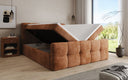 Lit boxspring Cozy en côtelé avec espace de rangement
