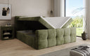 Lit boxspring Cozy en côtelé avec espace de rangement