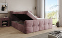 Lit boxspring Cozy en côtelé avec espace de rangement