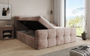 Lit boxspring Cozy en côtelé avec espace de rangement