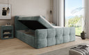 Lit boxspring Cozy en côtelé avec espace de rangement