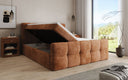 Lit boxspring Cozy en côtelé avec espace de rangement