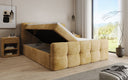 Lit boxspring Cozy en côtelé avec espace de rangement