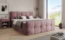 Lit boxspring Cozy en côtelé avec espace de rangement
