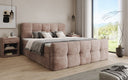 Lit boxspring Cozy en côtelé avec espace de rangement