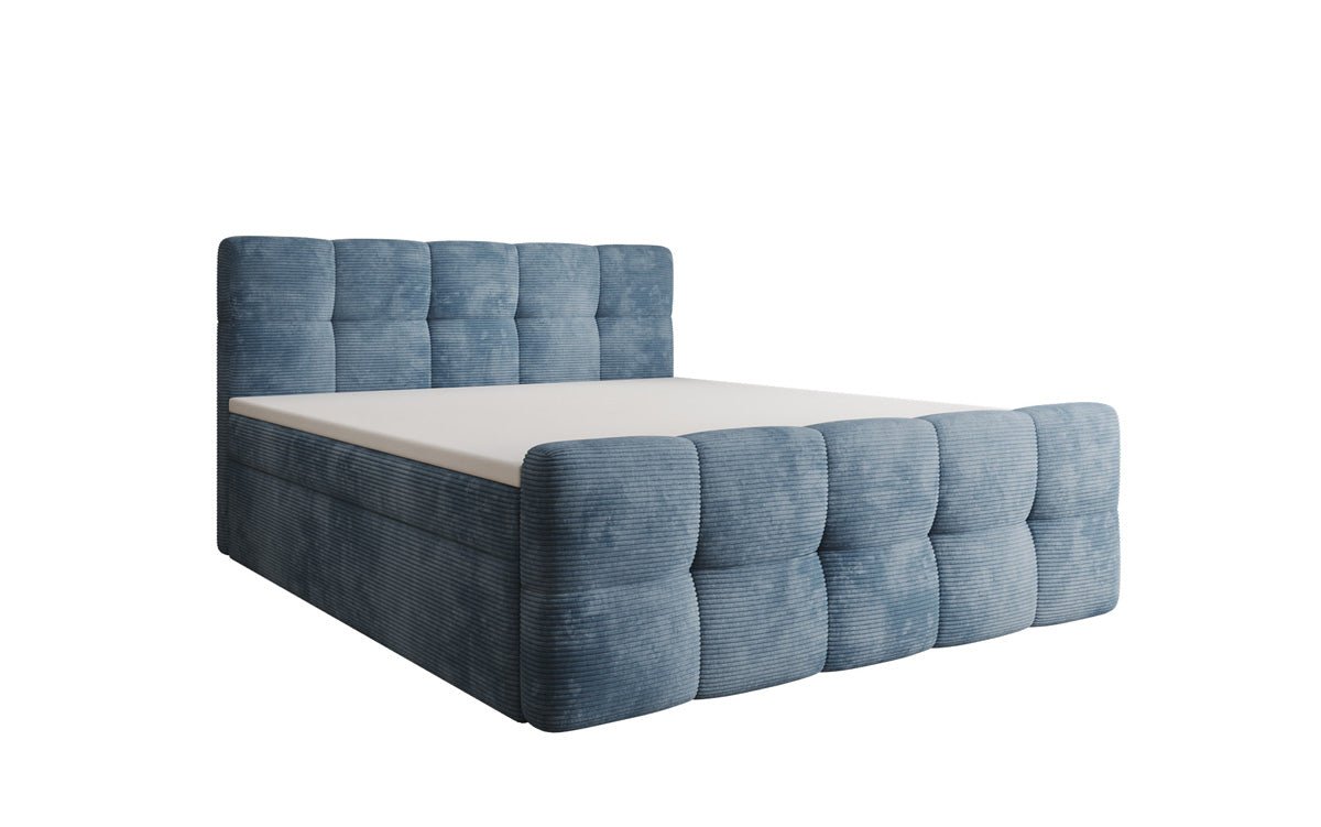 Boxspringbett Cozy in Cord mit Stauraum