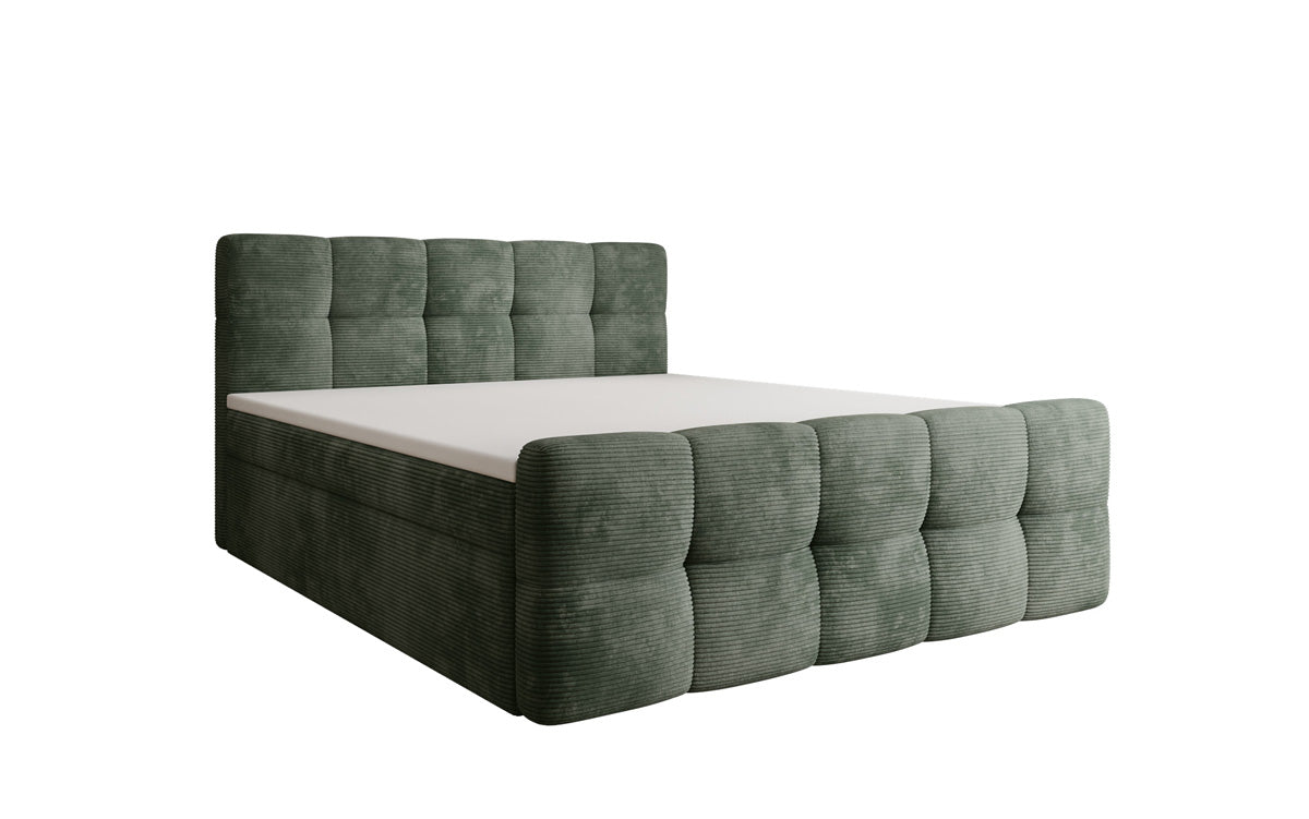 Boxspringbett Cozy in Cord mit Stauraum